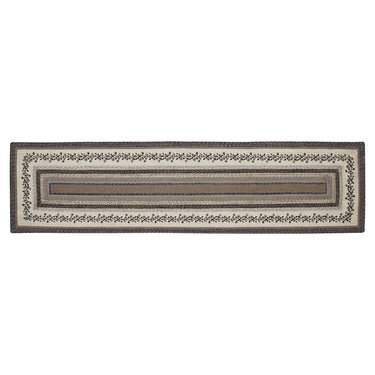 Floral Vine Jute Rect. Braided Runner Rug with Rug Pad 24